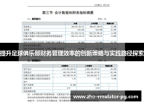 提升足球俱乐部财务管理效率的创新策略与实践路径探索